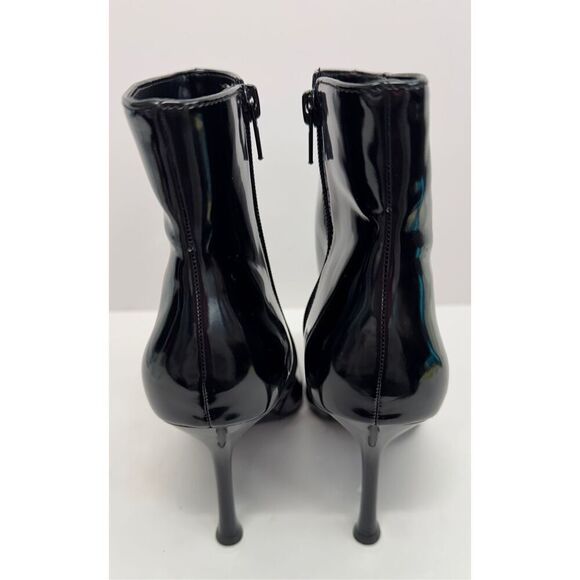 INC International Concepts Boots Size 5 Black Patent Pointed Toe Stiletto Heels - Picture 6 of 10